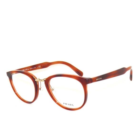 Prada 03T 03 50 USE-1O1 Honey Spotted Havana Eyeglasses - Picture 1 of 5